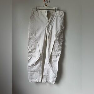 Re/Done Size 25 White Straight Leg Pants Cotton